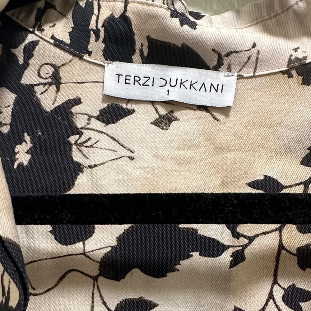 Floral Beige and Black Women's Dress - Picture 6 of 9
